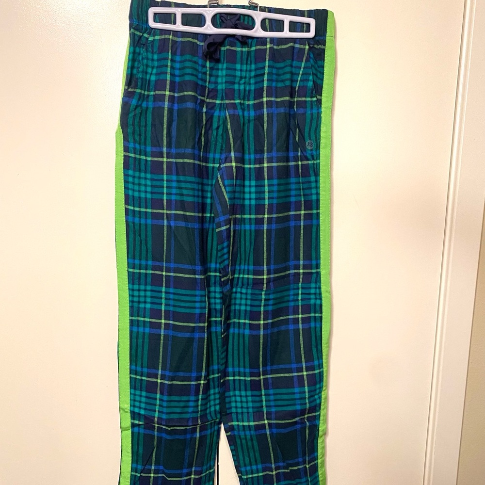 Aerie Green and Blue Plaid Pajama Pants XS NWT